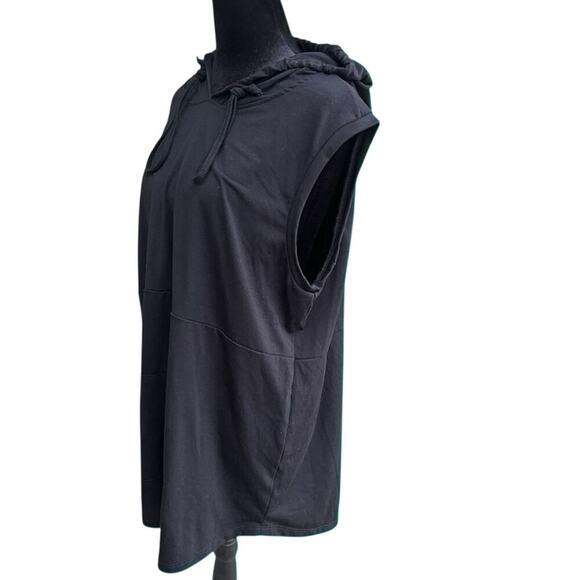 LulaRoe women’s size L hoodie sleeveless top with one large pocket, black - Picture 5 of 8